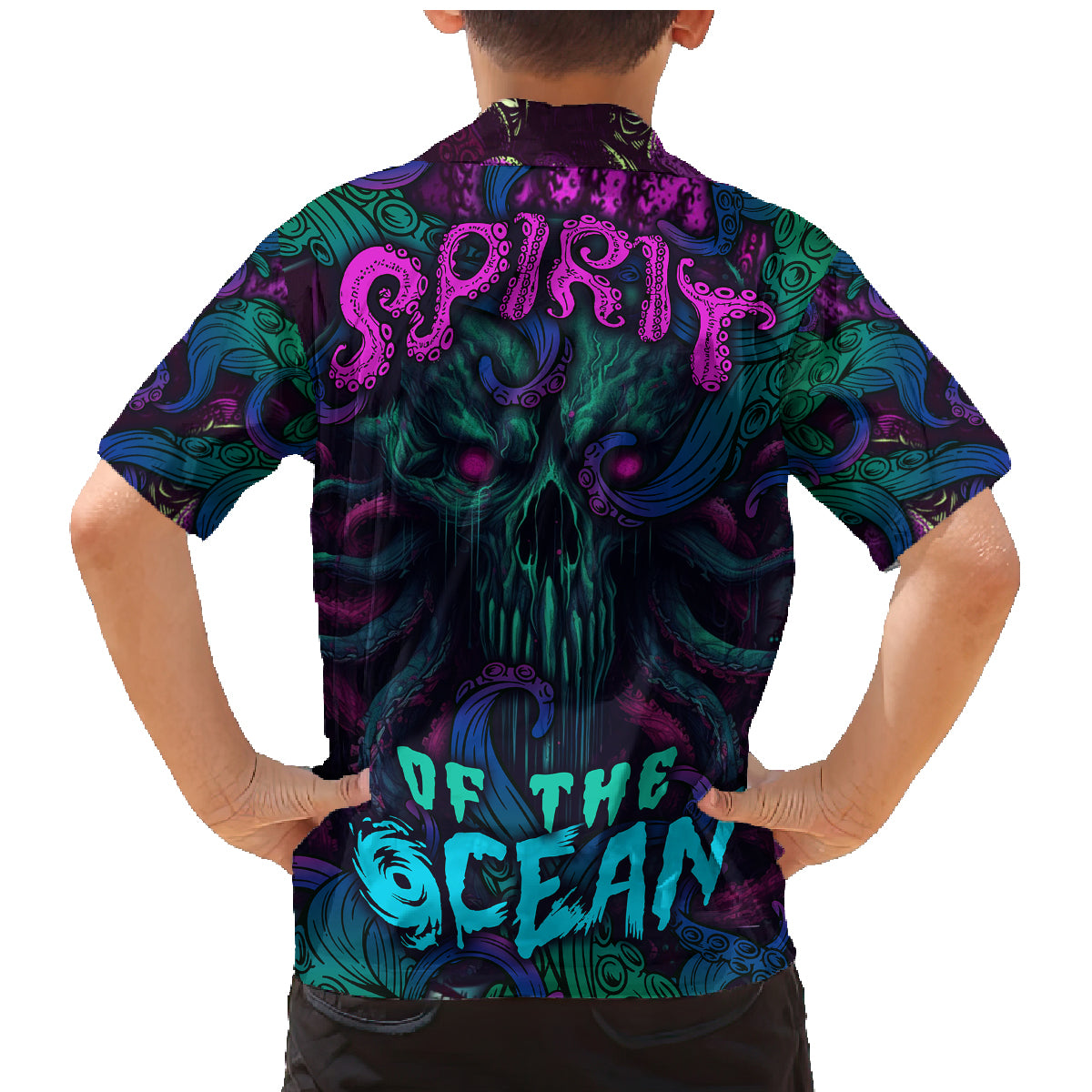 Spirit Of the Ocean Family Matching Mermaid Dress and Hawaiian Shirt - Wonder Print Shop