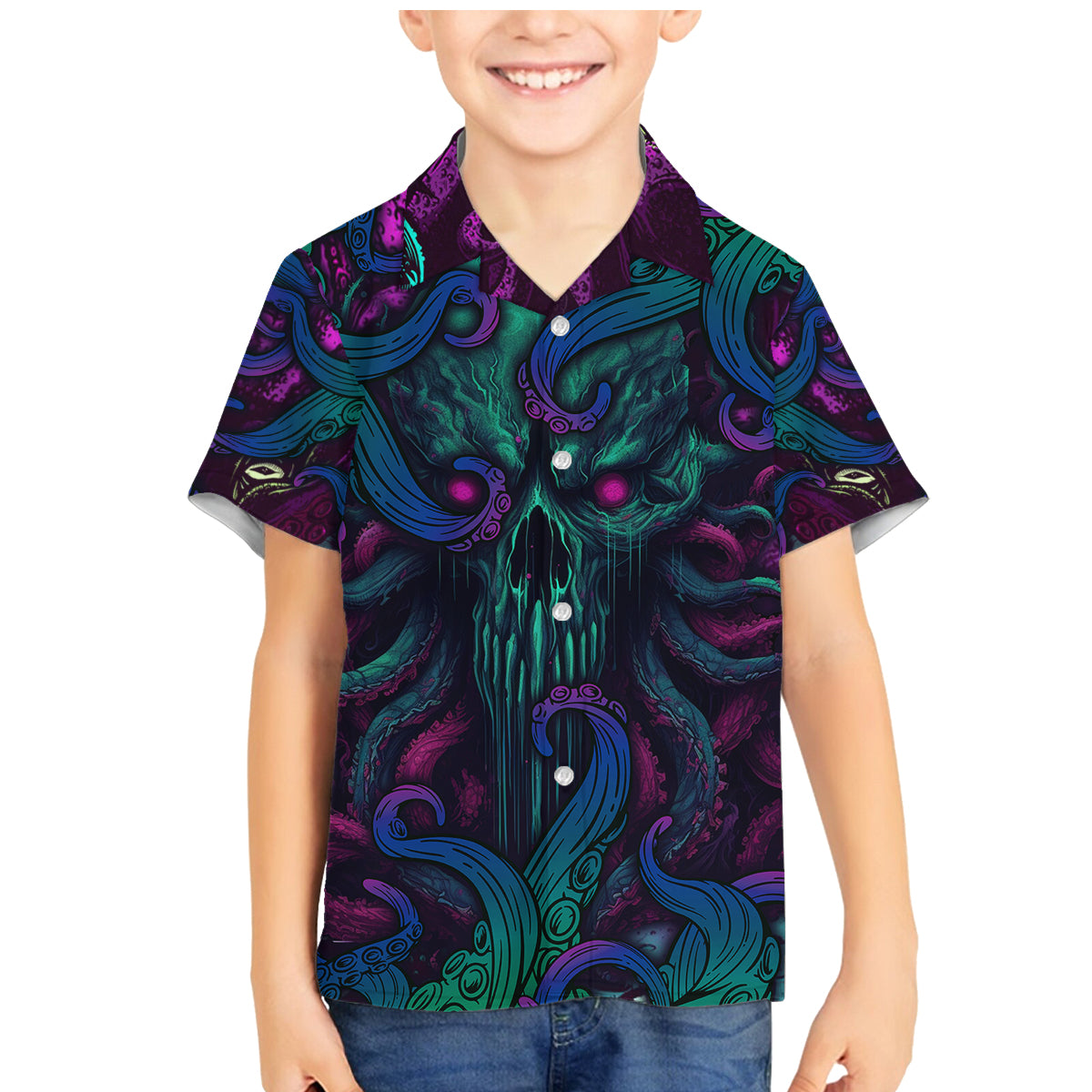 Spirit Of the Ocean Family Matching Mermaid Dress and Hawaiian Shirt - Wonder Print Shop