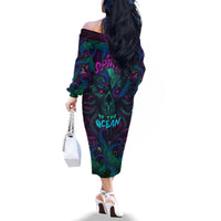 Spirit Of the Ocean Family Matching Off Shoulder Long Sleeve Dress and Hawaiian Shirt - Wonder Print Shop