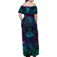 Spirit Of the Ocean Family Matching Off Shoulder Maxi Dress and Hawaiian Shirt - Wonder Print Shop