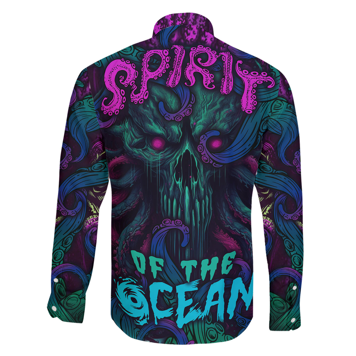 Spirit Of the Ocean Family Matching Short Sleeve Bodycon Dress and Hawaiian Shirt - Wonder Print Shop