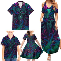 Spirit Of the Ocean Family Matching Summer Maxi Dress and Hawaiian Shirt - Wonder Print Shop