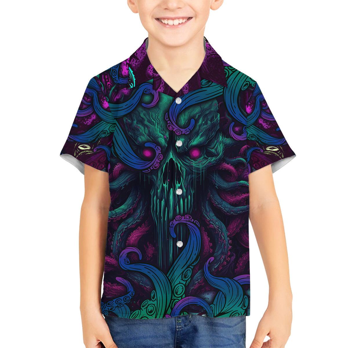 Spirit Of the Ocean Family Matching Summer Maxi Dress and Hawaiian Shirt - Wonder Print Shop