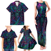Spirit Of the Ocean Family Matching Tank Maxi Dress and Hawaiian Shirt - Wonder Print Shop