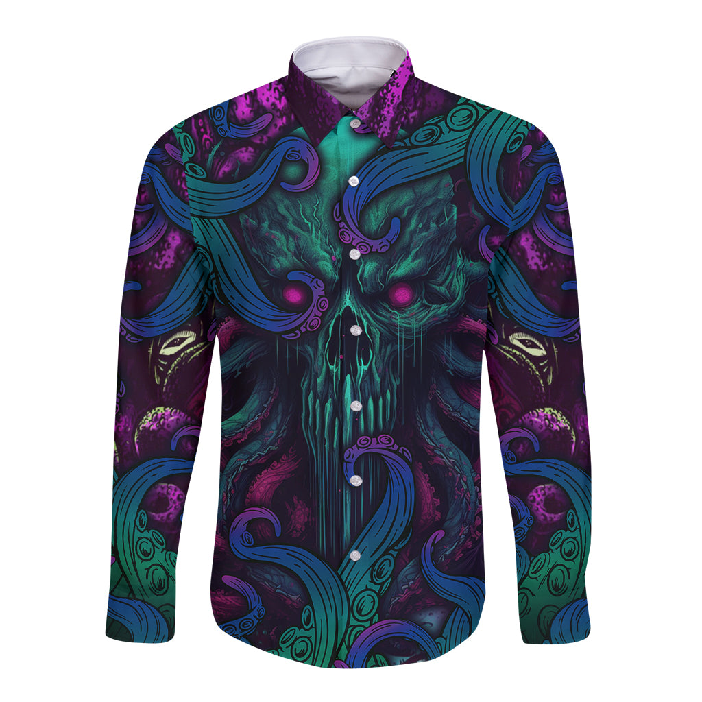 Spirit Of the Ocean Long Sleeve Button Shirt - Wonder Print Shop