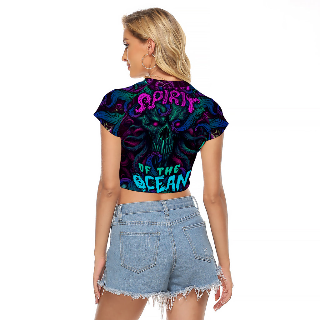 Spirit Of the Ocean Raglan Cropped T Shirt - Wonder Print Shop