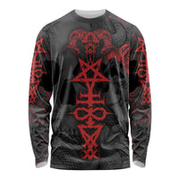 Skull Horror - Satan Symbol Grunge Long Sleeve Shirt - Wonder Print Shop