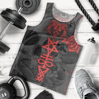 Skull Horror - Satan Symbol Grunge Men Tank Top - Wonder Print Shop