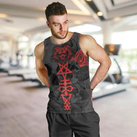 Skull Horror - Satan Symbol Grunge Men Tank Top - Wonder Print Shop