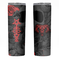 Skull Horror - Satan Symbol Grunge Skinny Tumbler - Wonder Print Shop