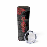 Skull Horror - Satan Symbol Grunge Skinny Tumbler - Wonder Print Shop
