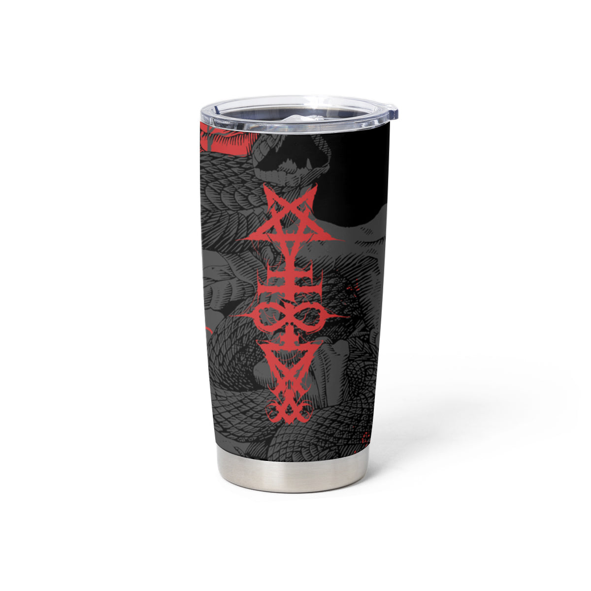 Skull Horror - Satan Symbol Grunge Tumbler Cup - Wonder Print Shop
