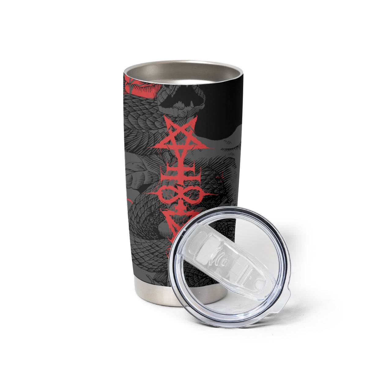 Skull Horror - Satan Symbol Grunge Tumbler Cup - Wonder Print Shop