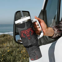 Skull Horror - Satan Symbol Grunge Tumbler With Handle - Wonder Print Shop