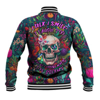 I Talk Is Smile I Laugh Too But Be Careful When I'm Silent Baseball Jacket - Wonder Print Shop