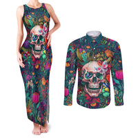 I Talk Is Smile I Laugh Too But Be Careful When I'm Silent Couples Matching Tank Maxi Dress and Long Sleeve Button Shirts - Wonder Print Shop