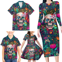 I Talk Is Smile I Laugh Too But Be Careful When I'm Silent Family Matching Long Sleeve Bodycon Dress and Hawaiian Shirt - Wonder Print Shop