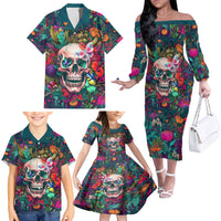I Talk Is Smile I Laugh Too But Be Careful When I'm Silent Family Matching Off Shoulder Long Sleeve Dress and Hawaiian Shirt - Wonder Print Shop