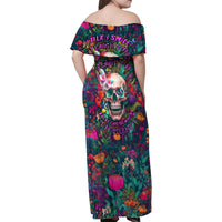 I Talk Is Smile I Laugh Too But Be Careful When I'm Silent Family Matching Off Shoulder Maxi Dress and Hawaiian Shirt - Wonder Print Shop