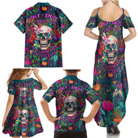 I Talk Is Smile I Laugh Too But Be Careful When I'm Silent Family Matching Summer Maxi Dress and Hawaiian Shirt - Wonder Print Shop