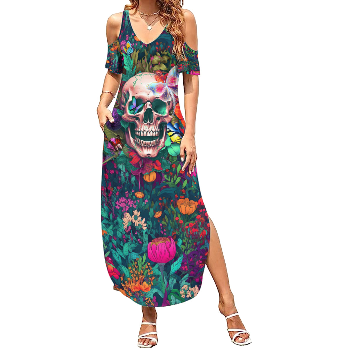 I Talk Is Smile I Laugh Too But Be Careful When I'm Silent Family Matching Summer Maxi Dress and Hawaiian Shirt - Wonder Print Shop