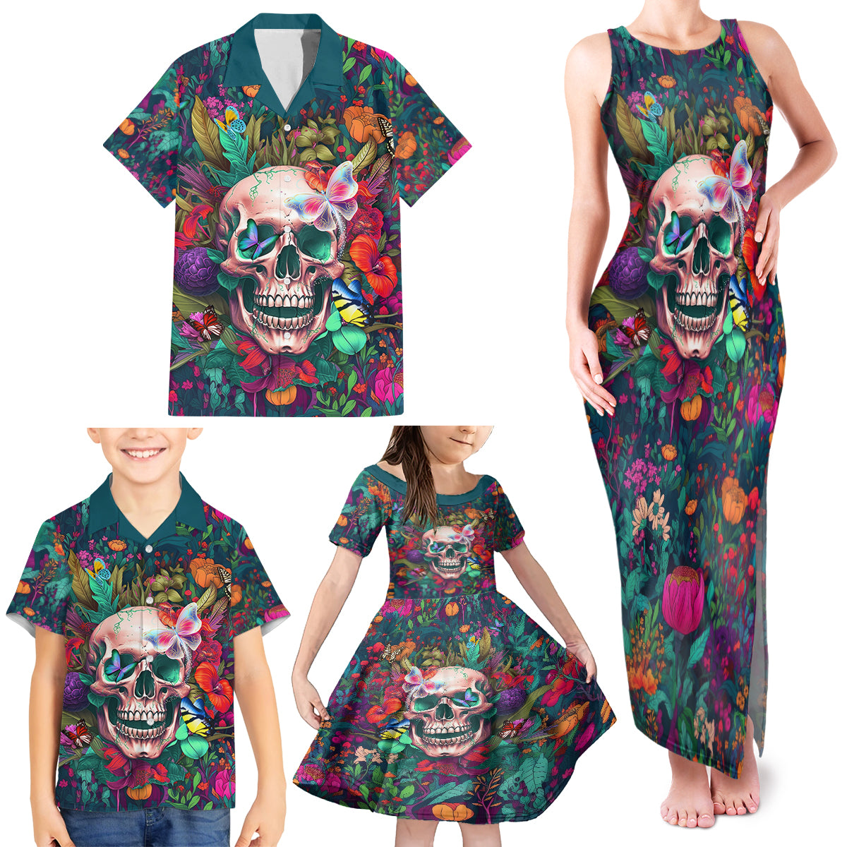 I Talk Is Smile I Laugh Too But Be Careful When I'm Silent Family Matching Tank Maxi Dress and Hawaiian Shirt - Wonder Print Shop