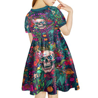 I Talk Is Smile I Laugh Too But Be Careful When I'm Silent Kid Short Sleeve Dress - Wonder Print Shop