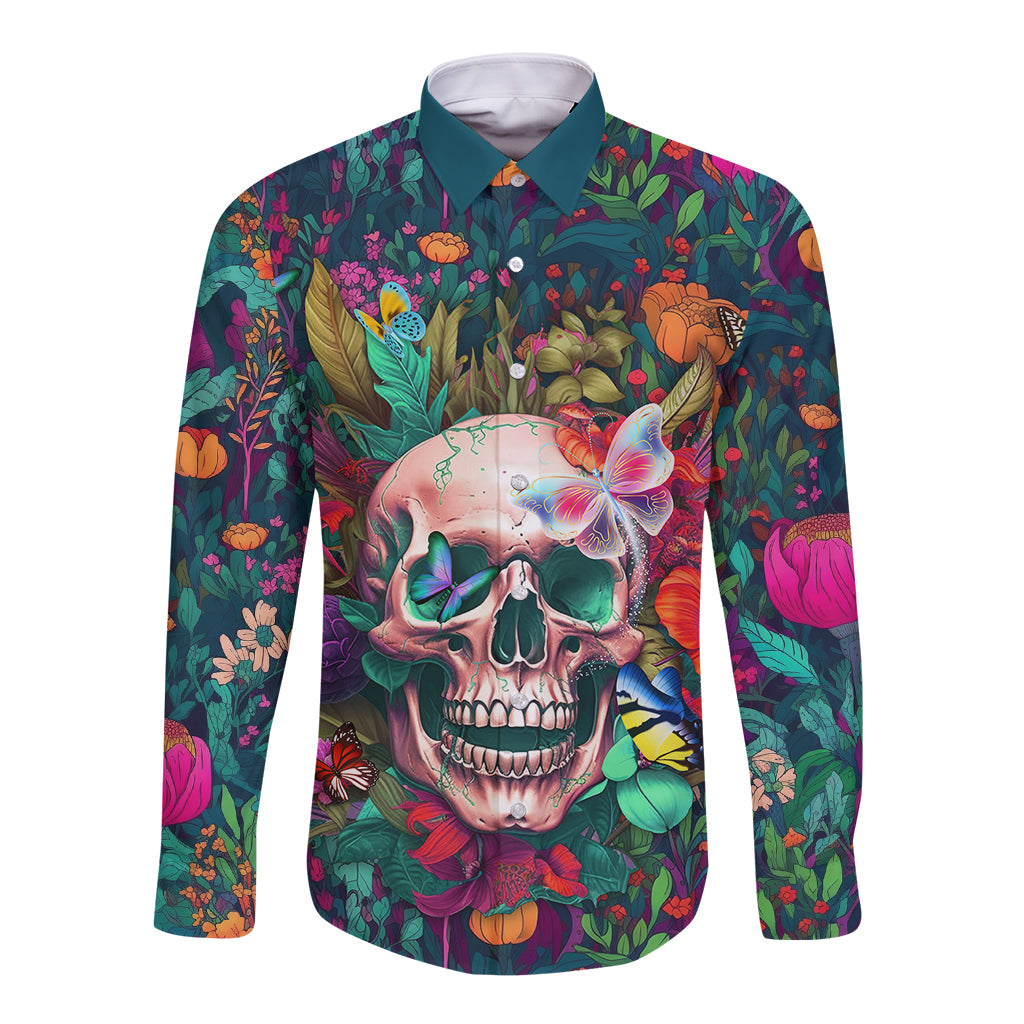 I Talk Is Smile I Laugh Too But Be Careful When I'm Silent Long Sleeve Button Shirt - Wonder Print Shop