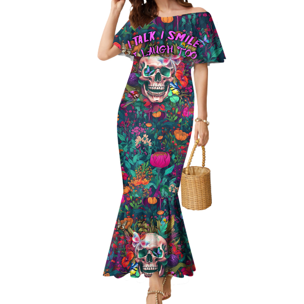 I Talk Is Smile I Laugh Too But Be Careful When I'm Silent Mermaid Dress - Wonder Print Shop