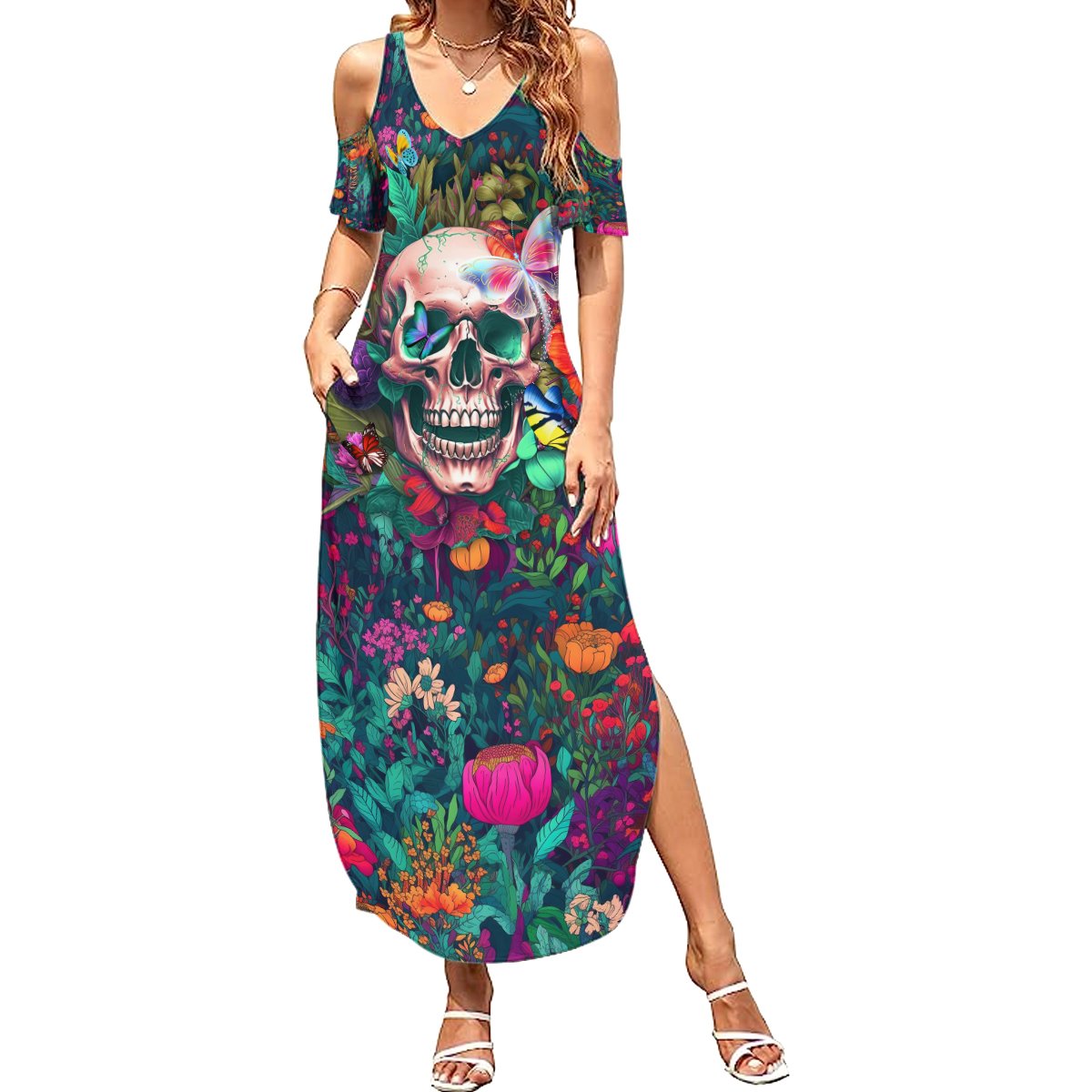 I Talk Is Smile I Laugh Too But Be Careful When I'm Silent Summer Maxi Dress - Wonder Print Shop