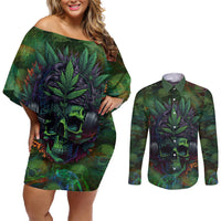 You My Friend Should Have Been Swallowed Couples Matching Off Shoulder Short Dress and Long Sleeve Button Shirts - Wonder Print Shop