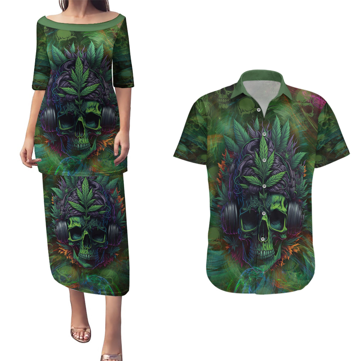 You My Friend Should Have Been Swallowed Couples Matching Puletasi Dress and Hawaiian Shirt - Wonder Print Shop