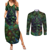 You My Friend Should Have Been Swallowed Couples Matching Summer Maxi Dress and Long Sleeve Button Shirts - Wonder Print Shop