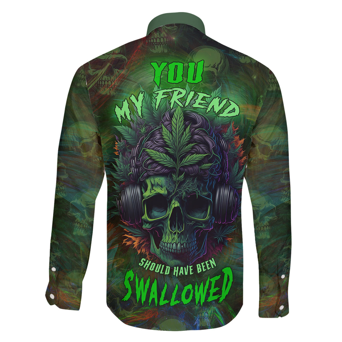 You My Friend Should Have Been Swallowed Family Matching Long Sleeve Bodycon Dress and Hawaiian Shirt - Wonder Print Shop