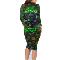 You My Friend Should Have Been Swallowed Family Matching Long Sleeve Bodycon Dress and Hawaiian Shirt - Wonder Print Shop