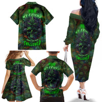 You My Friend Should Have Been Swallowed Family Matching Off Shoulder Long Sleeve Dress and Hawaiian Shirt - Wonder Print Shop