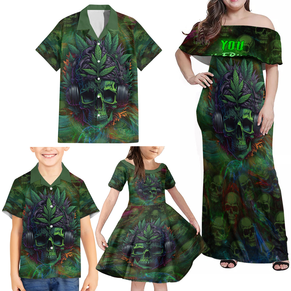 You My Friend Should Have Been Swallowed Family Matching Off Shoulder Maxi Dress and Hawaiian Shirt - Wonder Print Shop