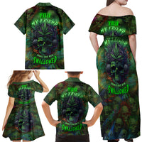 You My Friend Should Have Been Swallowed Family Matching Off Shoulder Maxi Dress and Hawaiian Shirt - Wonder Print Shop