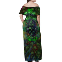 You My Friend Should Have Been Swallowed Off Shoulder Maxi Dress - Wonder Print Shop