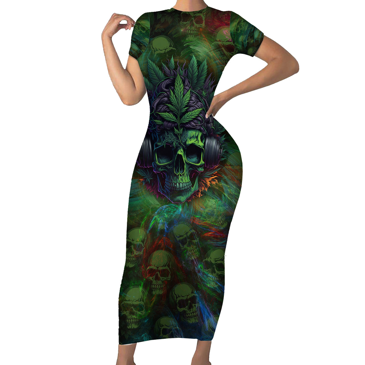 You My Friend Should Have Been Swallowed Short Sleeve Bodycon Dress - Wonder Print Shop