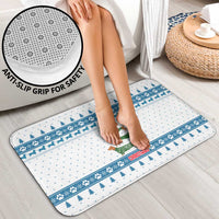 Dachshund Dog Tree Stack Bathroom Set with Blue White Paw Print Pattern Design - Wonder Print Shop