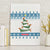 Dachshund Dog Tree Stack Canvas Wall Art with Blue White Paw Print Pattern Design - Wonder Print Shop
