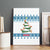 Dachshund Dog Tree Stack Canvas Wall Art with Blue White Paw Print Pattern Design - Wonder Print Shop