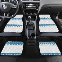 Dachshund Dog Tree Stack Car Mats with Blue White Paw Print Pattern Design - Wonder Print Shop