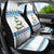 Dachshund Dog Tree Stack Car Seat Cover with Blue White Paw Print Pattern Design - Wonder Print Shop