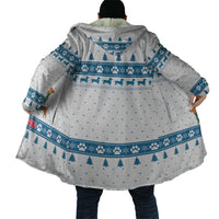 Dachshund Dog Tree Stack Cloak with Blue White Paw Print Pattern Design - Wonder Print Shop