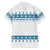 Dachshund Dog Tree Stack Family Matching Short Sleeve Bodycon Dress and Hawaiian Shirt with Blue White Paw Print Pattern Design - Wonder Print Shop