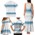 Dachshund Dog Tree Stack Family Matching Tank Maxi Dress and Hawaiian Shirt with Blue White Paw Print Pattern Design - Wonder Print Shop