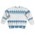 Dachshund Dog Tree Stack Kid Ugly Christmas Sweater with Blue White Paw Print Pattern Design - Wonder Print Shop