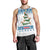 Dachshund Dog Tree Stack Men Tank Top with Blue White Paw Print Pattern Design - Wonder Print Shop